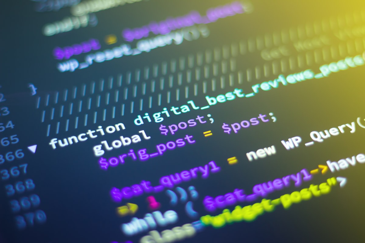 Developer performing website updates and security patches